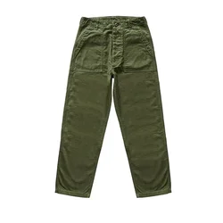 Saucezhan og107 Müdigkeit Utility Hose klassische Oliven satin Herren Bäcker hose Satin Baumwolle Original Loose Fit