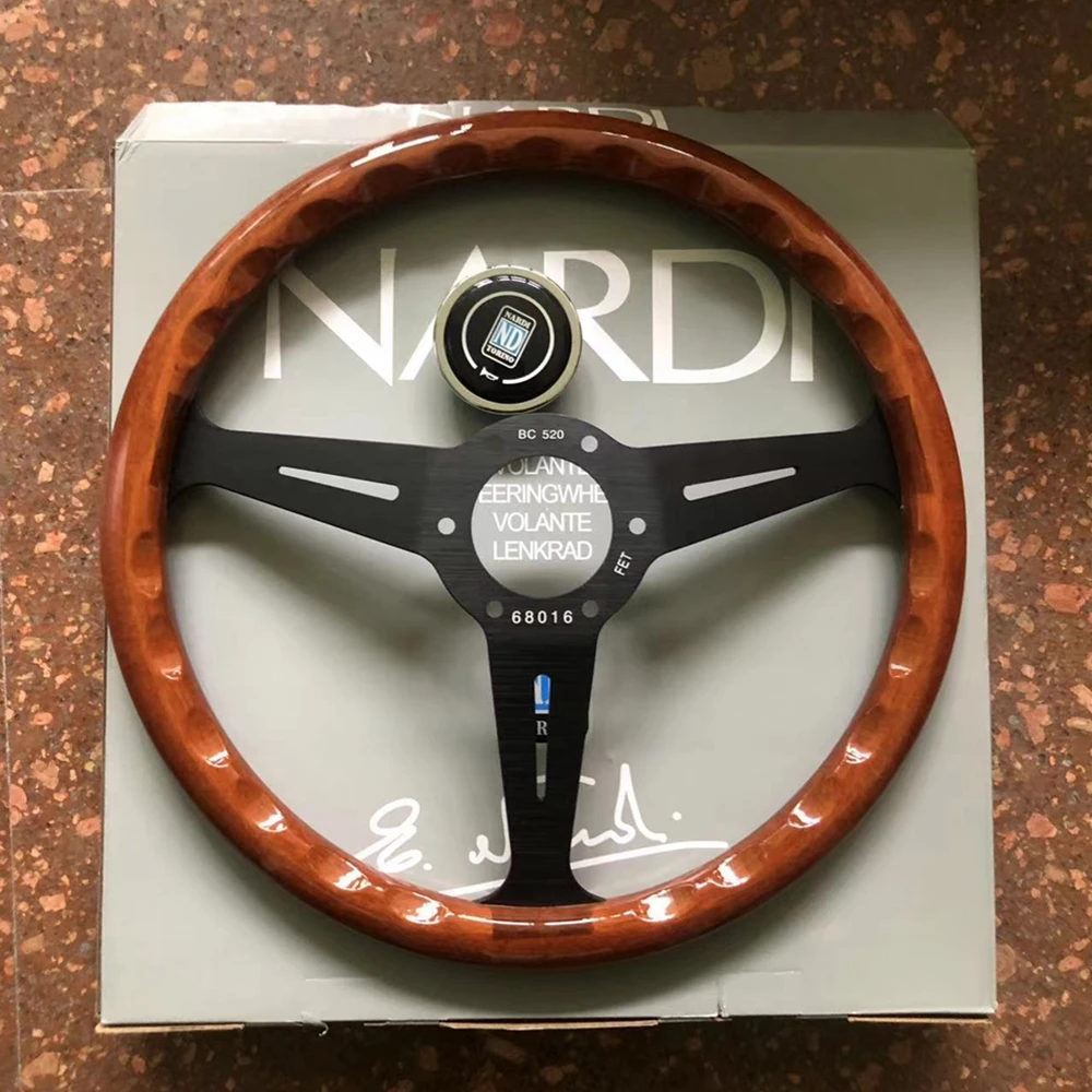 15Inch Classic Wood Nardi Steering Wheel Car Rally Drift Racing Wood JDM Steering Wheel Volantes For VW HONDA TOYOTA BMW Nissan