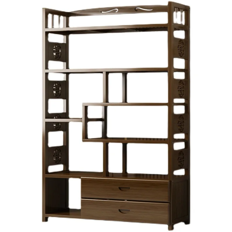 

Entrance partition antique rack tea set tea display cabinet new Chinese style