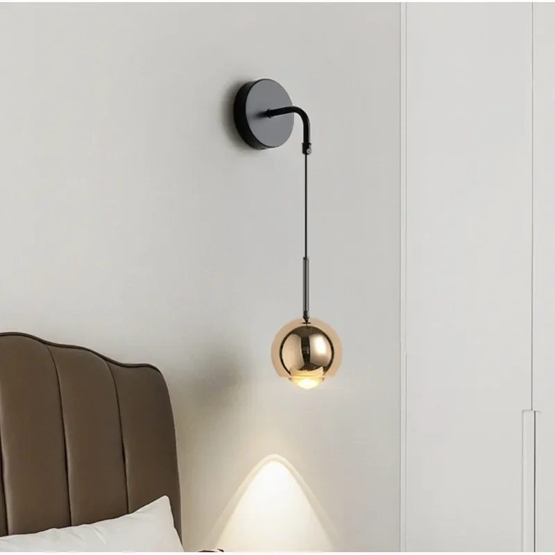 for Modern Light Luxury Touch Switch Wall Lamp LED Entrance Living Room Background Wall Advanced Sense Creative Bedside Lamp