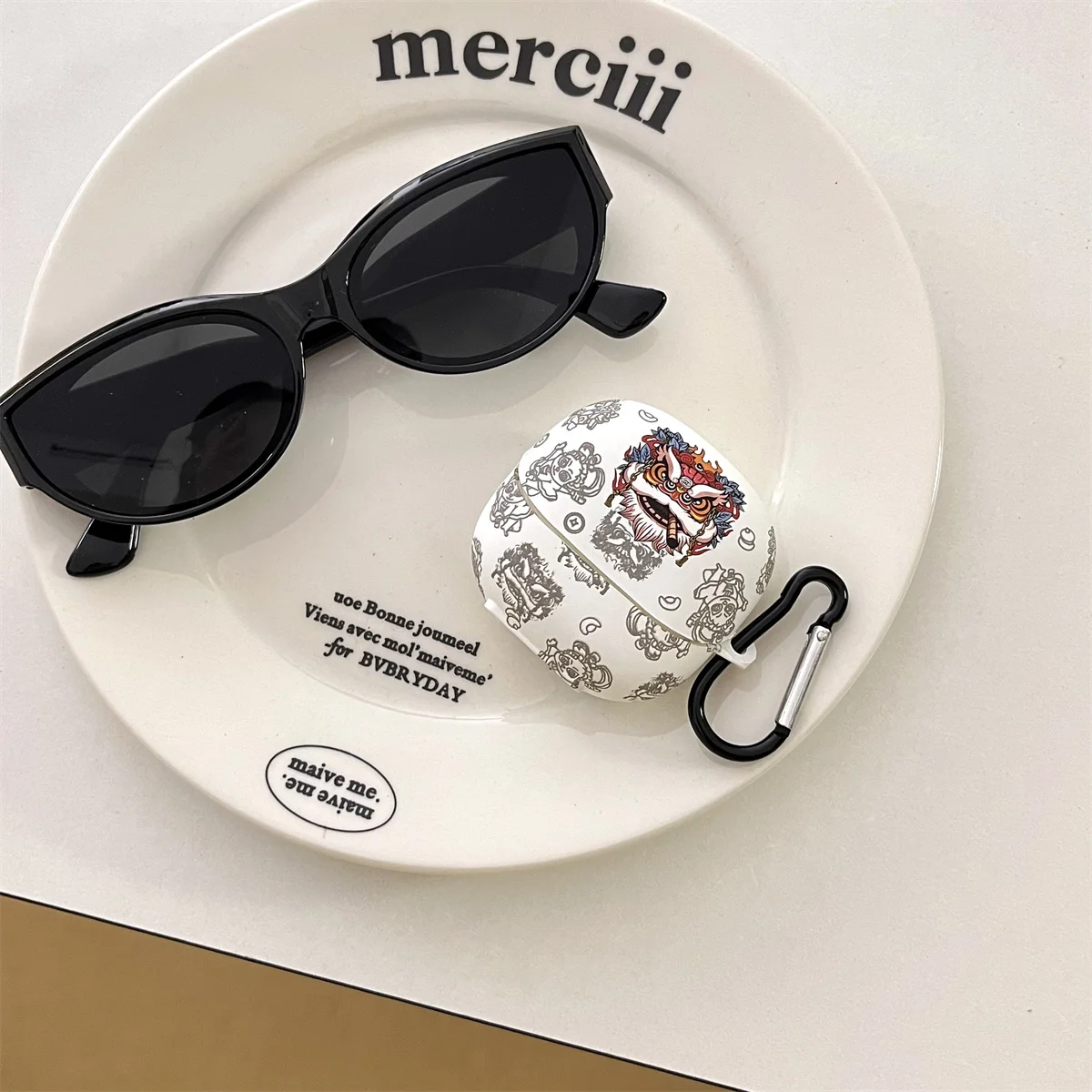 Capa de fone de ouvido para xiaomi buds 5 (2024), bonito cruel leão cristal adesivos caso de fones de ouvido para xiaomi buds 5 com gancho para meninos