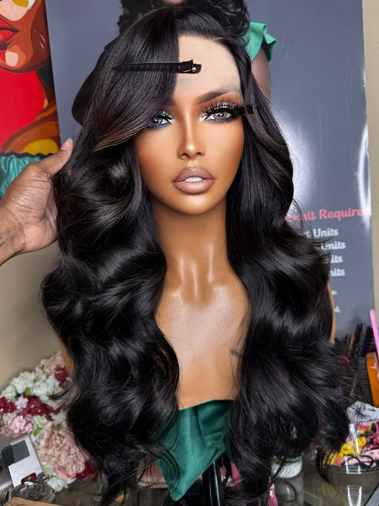 

250 Density 30 40 Inch Body Wave Lace Front Human Hair Wigs Water Wave 13x4 13x6 HD Transparent Lace Frontal Wig For Women