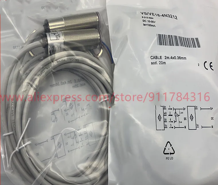 

2pcs New High quality Proximity switch VS/VE18-4N3212 VS/VE18-4P3212 VS/VE18-4P3112 VS/VE18-4N3112