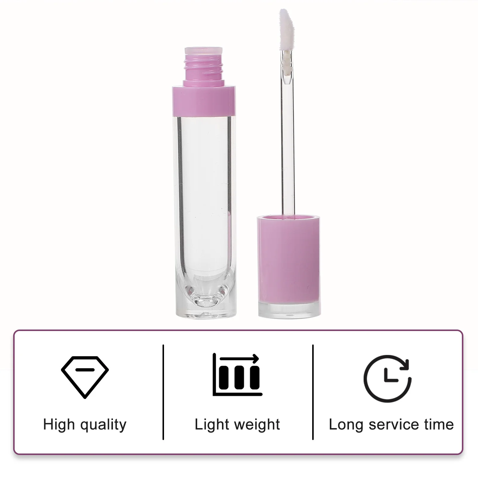 

4Pcs 8Ml Small Lip Gloss Tubes Portable Refillable Containers Perfect for Holding Lip Oil Tint on Vacation Outing