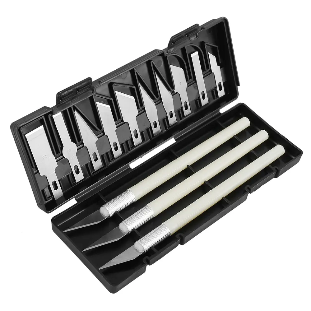 New 13pcs Precision Hobby Craft Cutter Set Utility Cutter Kit with 13 Refill Blades Craft Blades Set with Case Suitable for