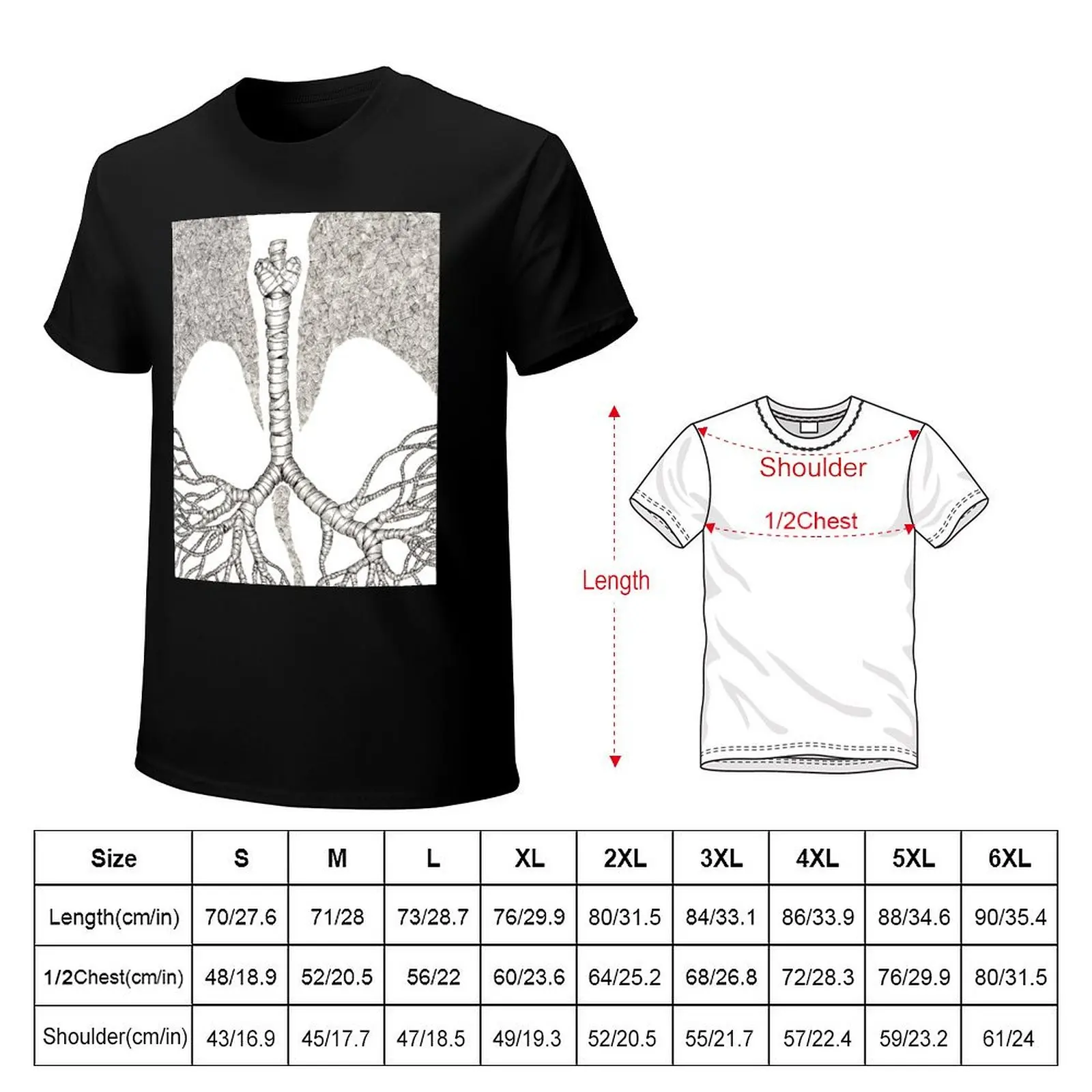 Wrapped Lungs T-Shirt Outdoor Sports Short Sleeve Top