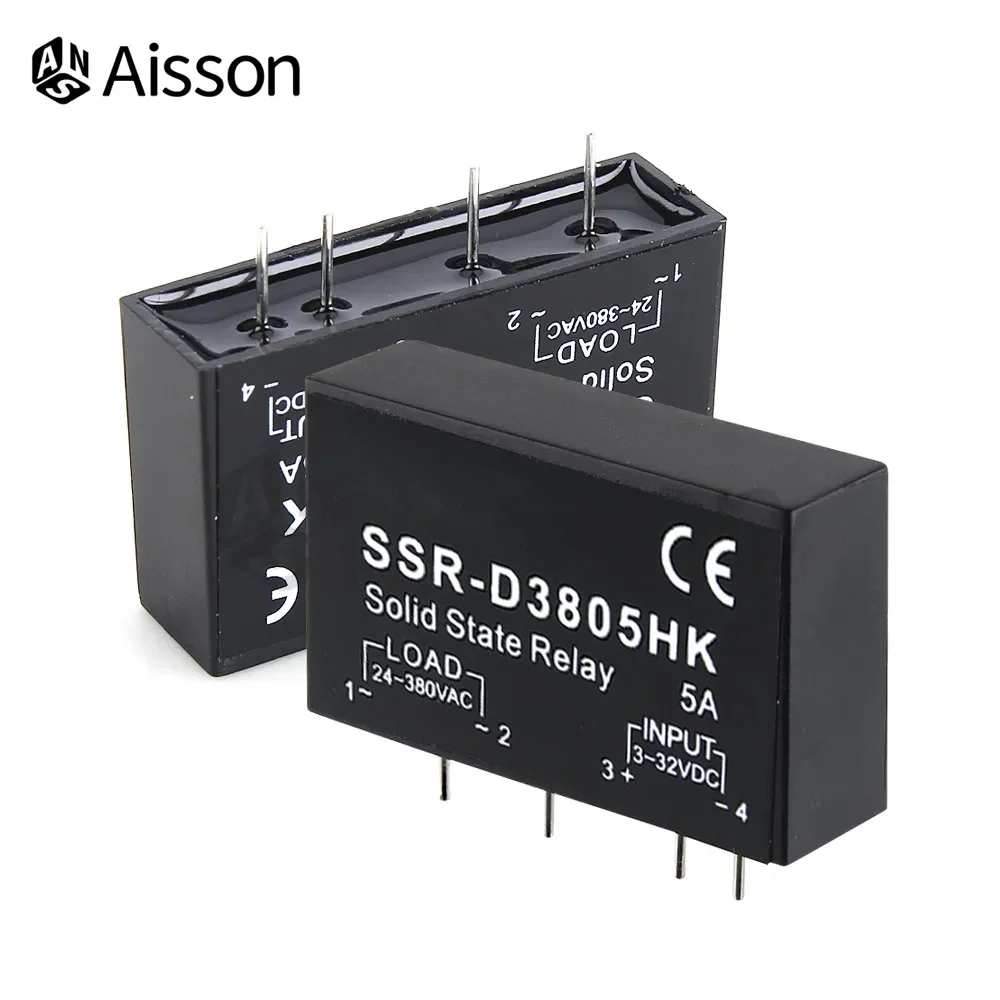 Pcb SSR-D3803HK D3805HK D3808HKと専用ピン3A 5A 8A DC-ACソリッドステートリレー