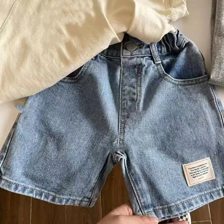 

Children's Clothing Set Summer 2026 New Style Boys' Casual Short Sleeved T-shirt+denim Shorts Two-piece Set