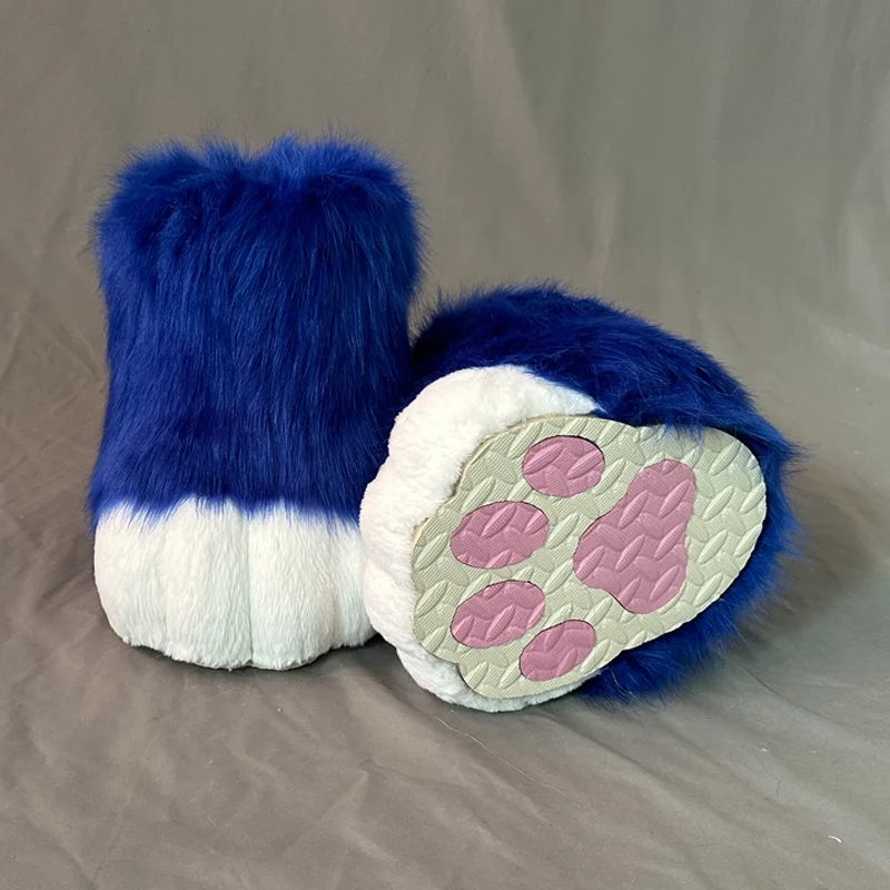 สัตว์แมวกรงเล็บพลาสติกสําหรับ Fursuit ฟุต Paw รองเท้า Furry Paw รองเท้าแตะผู้ใหญ่เครื่องแต่งกายอุปกรณ์เสริมชุด