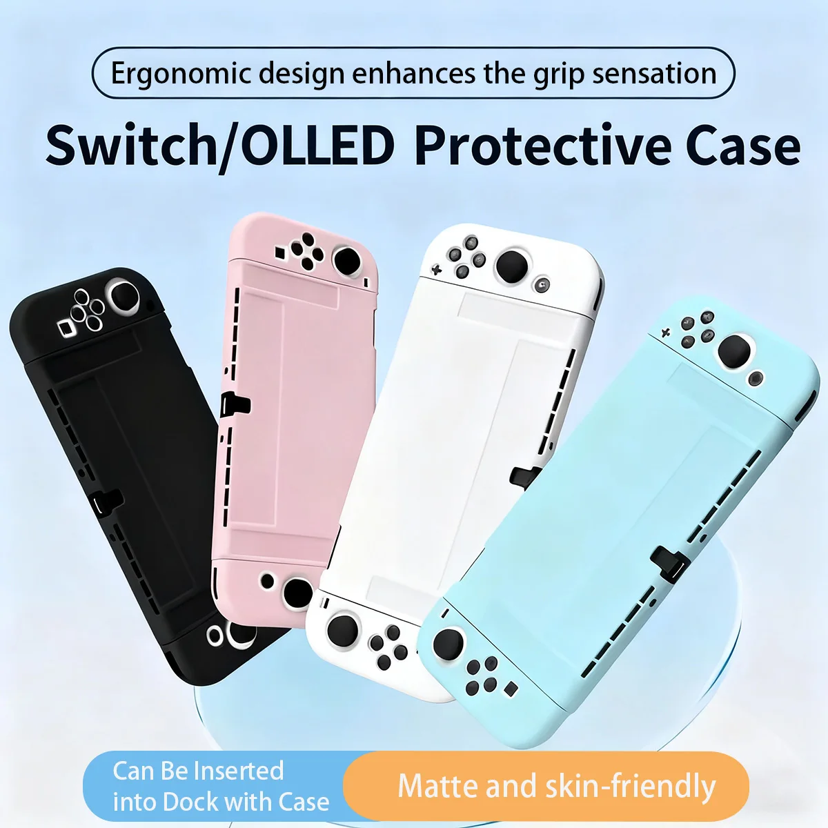Switch Split Protective Shell Material Case Oled Protective Cover Split Type Tpu Frosted Transparent Soft Shell