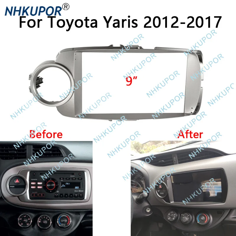 Car Radio Fascia For Toyota Yaris 2012-2017 Auto Stereo Refit Dash Panel CD Trim Installation Frame Kit Center Control Holder