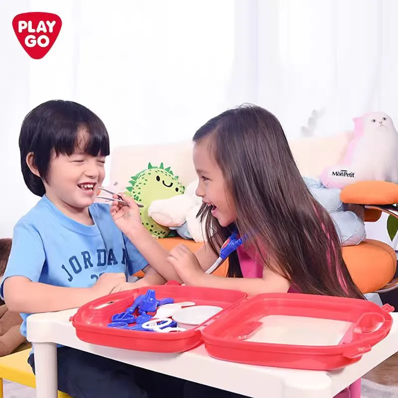PLAY GO – boîte à outils de Simulation pour bébé, ensemble de jouets pour garçons et filles, Injection, maison pour enfants, jouet stéthoscope