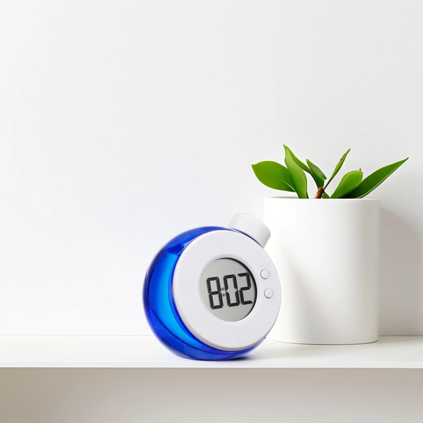

Water Energy Clock Digital LED Display Table Black Waterproof Alarm No Batteries Eco Friendly Outdoor Indoor Home Decor