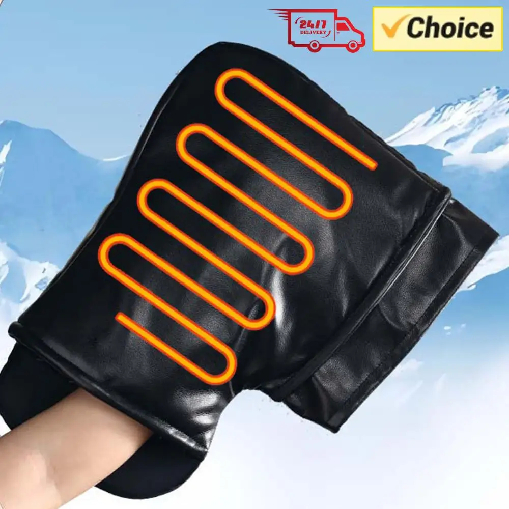 

Motorbike Heated Handle Grip Gloves Waterproof Motorcycle Heating Warm Muffs 3 Levels Setting for Bicycle MTB Motorcycle Scooter