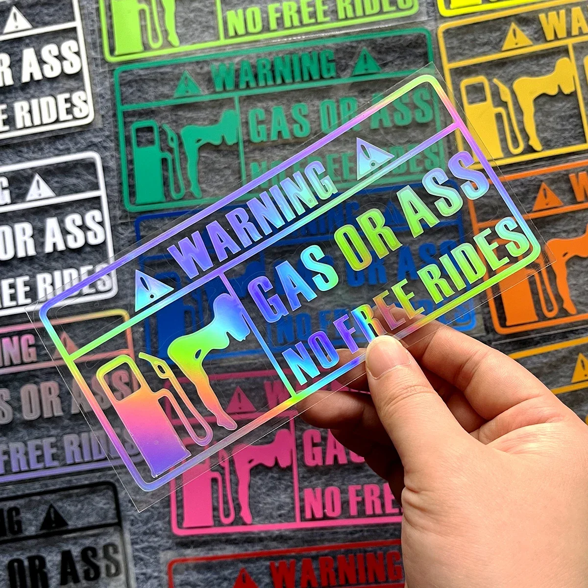 ملصقات للدراجات النارية تعمل بالغاز أو الحمار بدون ركوب مجانية بدون طيار وركوب مجاني لنوافذ السيارات من الفينيل ملحقات عاكسة مقاومة للماء #5