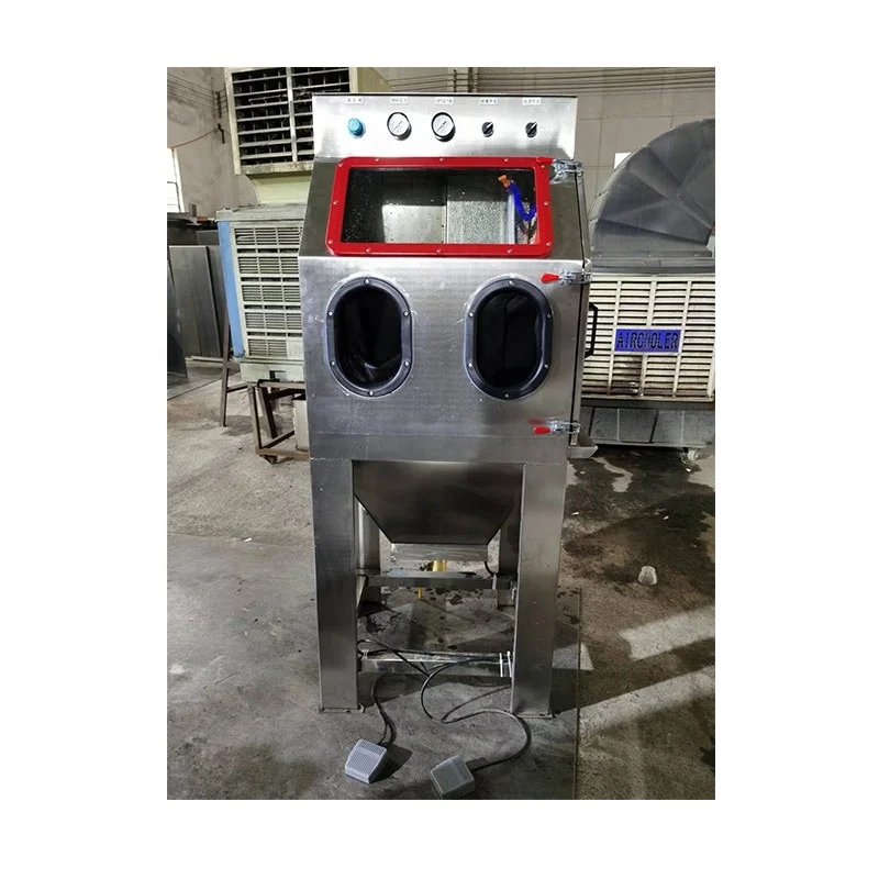 

Popular Hot sell Factory Direct Sales Rim Sandblasting Machine Dry/wet/water Sand Blaster Dustless vapor Sand Blasting Cabinet