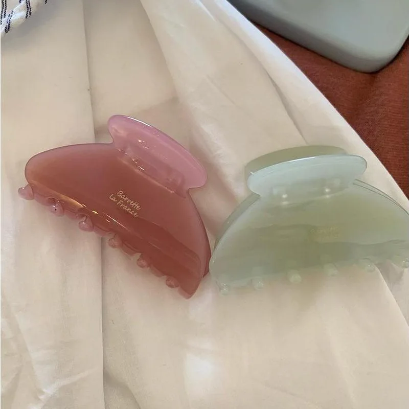 Elegante Haarklammer aus Acetat, mittlere Größe, süße Haarspange, Hai-Clip, Damen-Haarschmuck, Kopfbedeckung – Detail 16