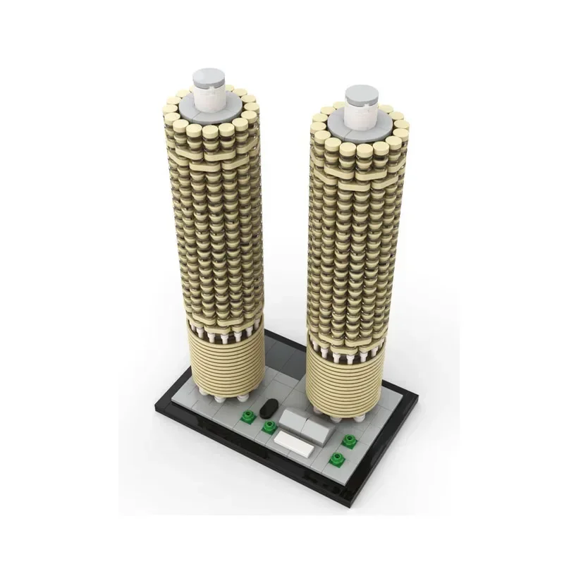 MOC-177243 อาคารเมืองStreet View 1:800 ประกอบเย็บอาคารบล็อกรุ่น 1560 ชิ้นส่วนเด็กวันเกิดอาคารบล็อกของเล่น