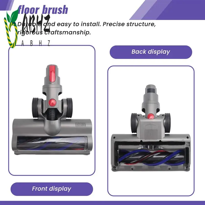 

ABHZ-Turbo Электрическая моторизованная щетка для Dyson V7 V8 V10 V11 V15, насадка для чистки щеток со светодиодной подсветкой для ковровой плитки, твердого пола