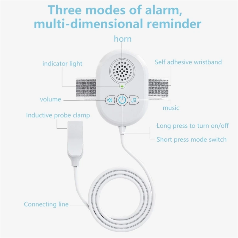 Moč detekce alarm pro děti dospělé nočník tvoření USB C dobíjecí postel smáčení alarm s vícenásobné bdělý režimech