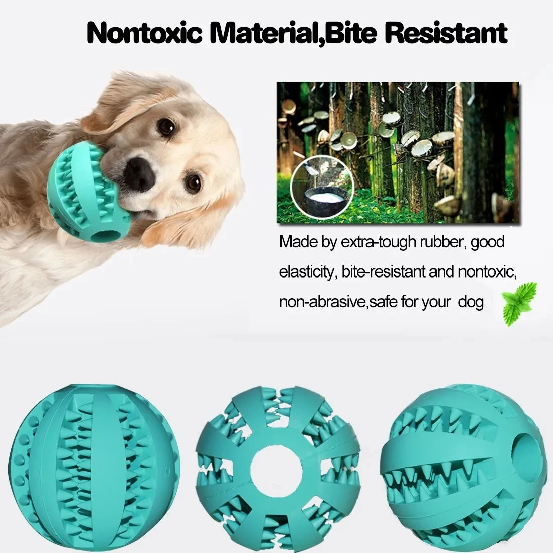 Pet Dog Toys Toy Funny Interactive Elasticity soft Ball Dog Chew Toy For Dog Tooth Clean Ball Food Extra-tough Rubber Ball Dogs