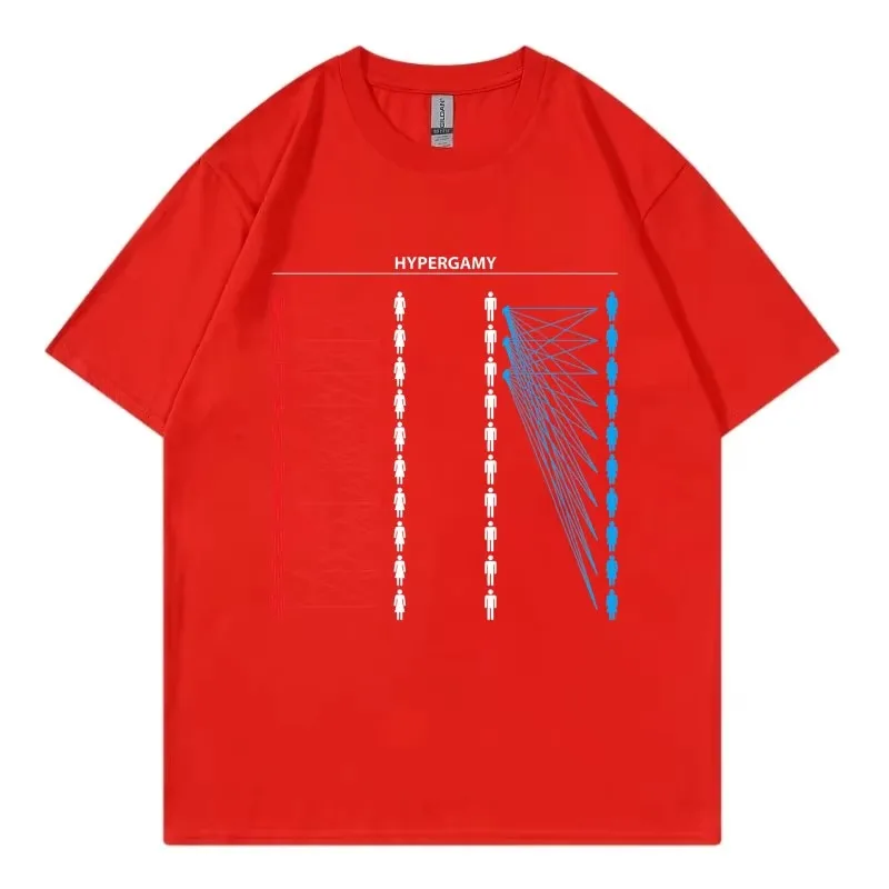 T-shirts with A Meme about Hypergamy A Fun Strategy for Dating for Men Women Casual Cotton Breathable T-shirt Streetwear Y2K