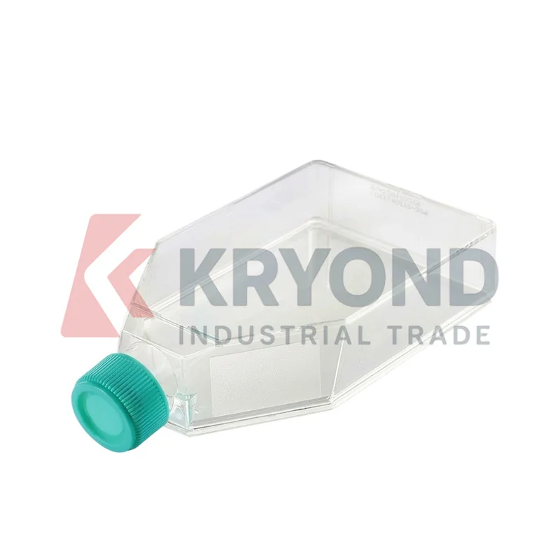 Generic 50mL Canted Neck Lab Culture Flask Standard Surface Treated 25cm2 Growth Area Clean Packing Lab Consumable Use 10PCS