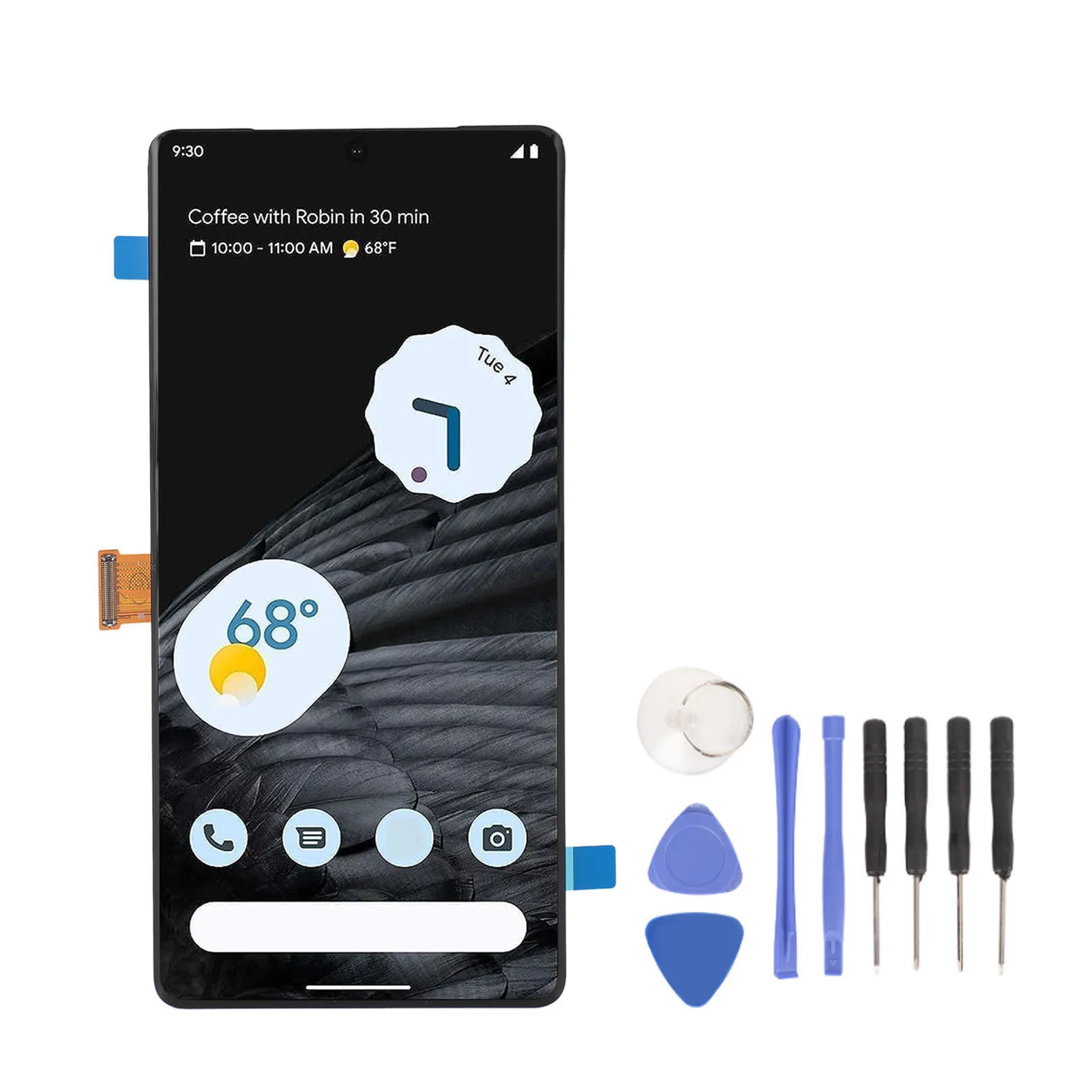 6.7In Phone OLED 3120x1440 Pixels Touch Screen for Google Pixel 7 Pro 5G GP4BC GE2AE Digitizer Assembly with Repair Tools