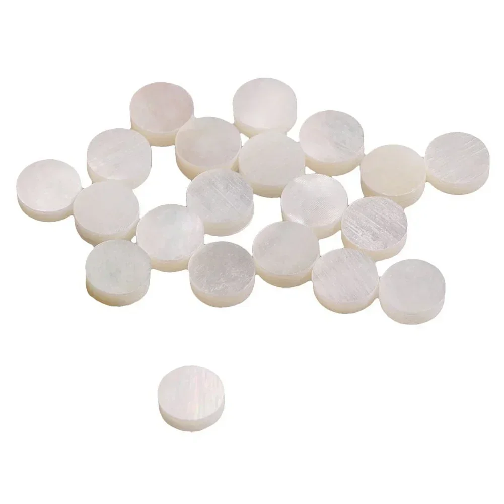 12Pcs 6MM White Mother Of Inlay Dots Tone Point Guitar Bass Ukulele Banjo Mandolin DIY Handmade Fretboard Accessories