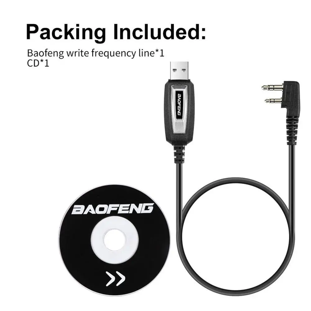 For Baofeng UV5R/888s UV-3R+ Programming Cable K-head Data Walkie-talkie Portable CD Cable Drive Cable USB Frequency Write I8O8