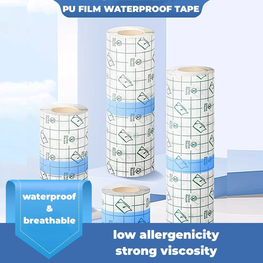 Waterproof PU Film for Tattoo Aftercare Protective Skin Healing Bandages PU Tape Medicinal Wound Dressing Medical Adhesive Tape