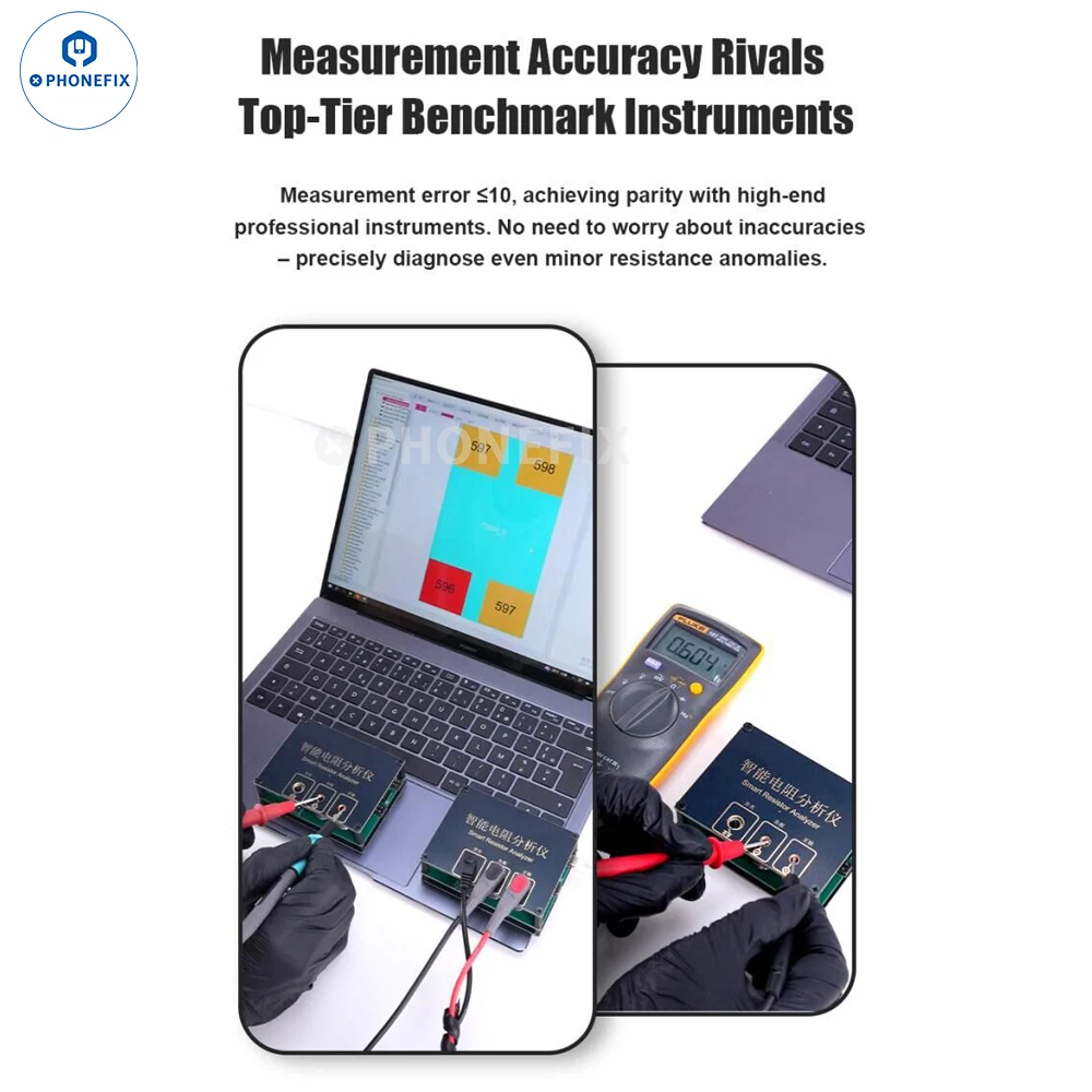

Professional Intelligent Resistance Analyzer Automatic Data Recording for Mobile Phone Motherboard Testing Fault Comparison