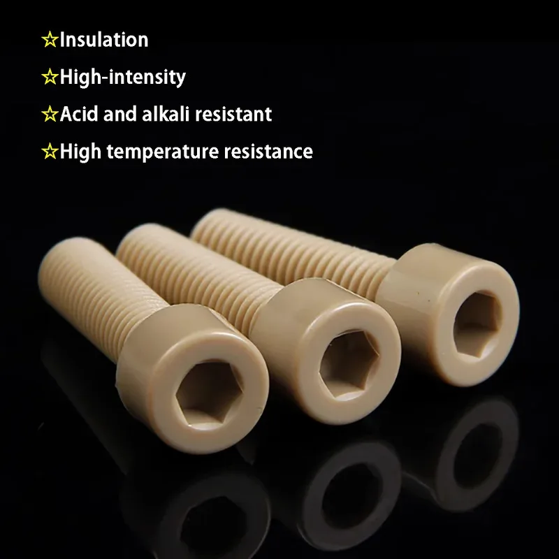 

high Temperature Resistant PEEK Plastic Hex Socket Bolt Nylon Insulated Strength