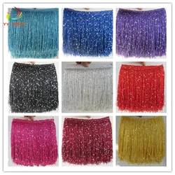 Fringe Tassel Lace Ribbon 1Yards/Lot Polyester Trimming Tassel Trim 20cm long Latin Dance dress clothing Macrame decoration DIY