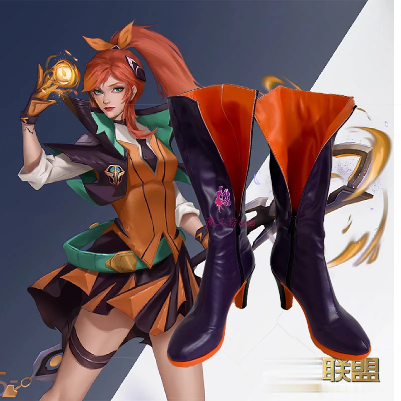 

Игра LOL Battle Academy Lux, обувь для косплея, ботинки, новая кожа, вечерние туфли на высоком каблуке для женщин и девочек на Хэллоуин