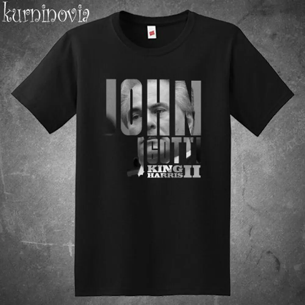 John Gotti Mafia Gangster Action Movie Men's Black T-Shirt Size S to 5XL