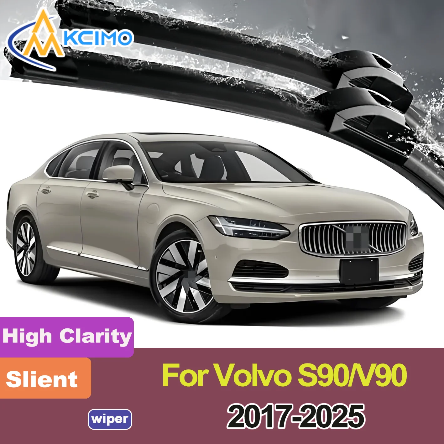 

2PCS New Front Windshield Wiper Blade for Volvo S90/V90 2017-2025 Front Windshield Auto Wipers Blade Accessories 2025 2024 2023