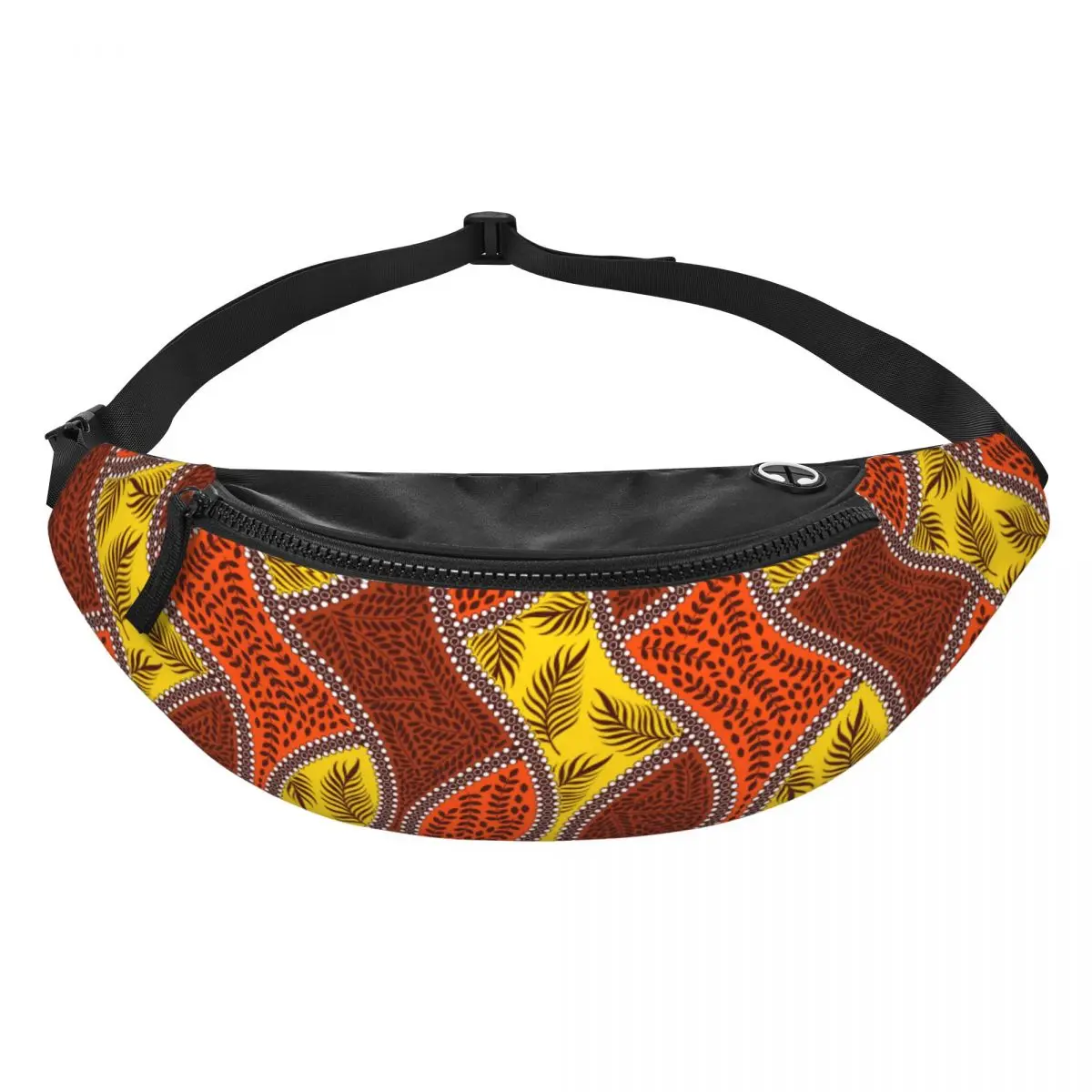 Custom African Ethnic Tribal Ankara Geometric Art Fanny Pack for Men Women Fashion Crossbody Waist Bag Hiking Phone Money Pouch