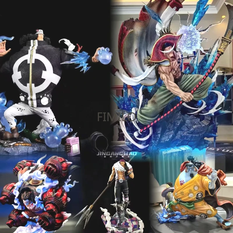 

Big Anime One Piece Jinbe Figurine GK Oka Shichibukai Jinbe White Beard Bartholemew Kuma Action Figures PVC Collection Model Toy