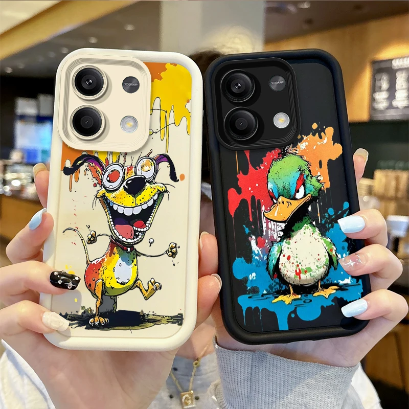 

Fun Graffiti Animal TPU Phone Case for Redmi Note 13 12 Pro Plus 5G Note 13 12 11 10 9 Pro 12C 10C 9C A2 A1 Non-Slip Matte Cover