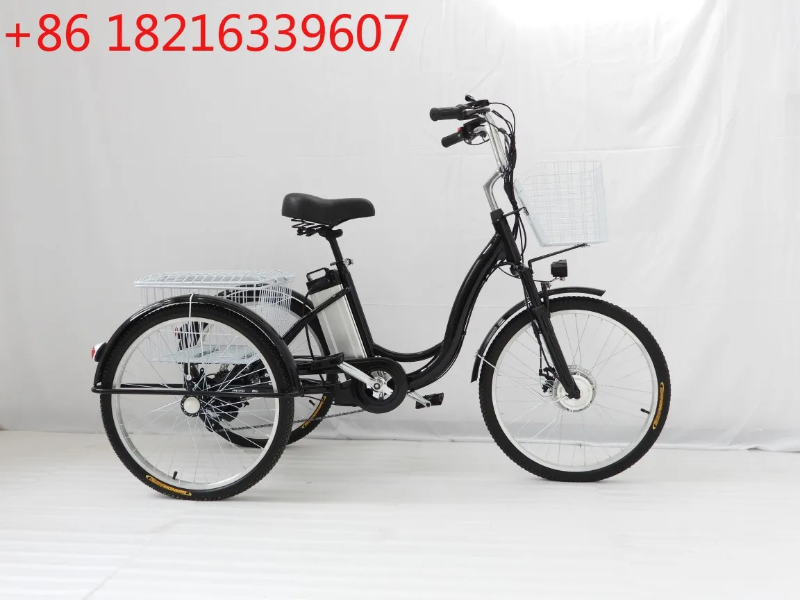 YAO 24-inch electric tricycle, elderly electric power tricycle pedal