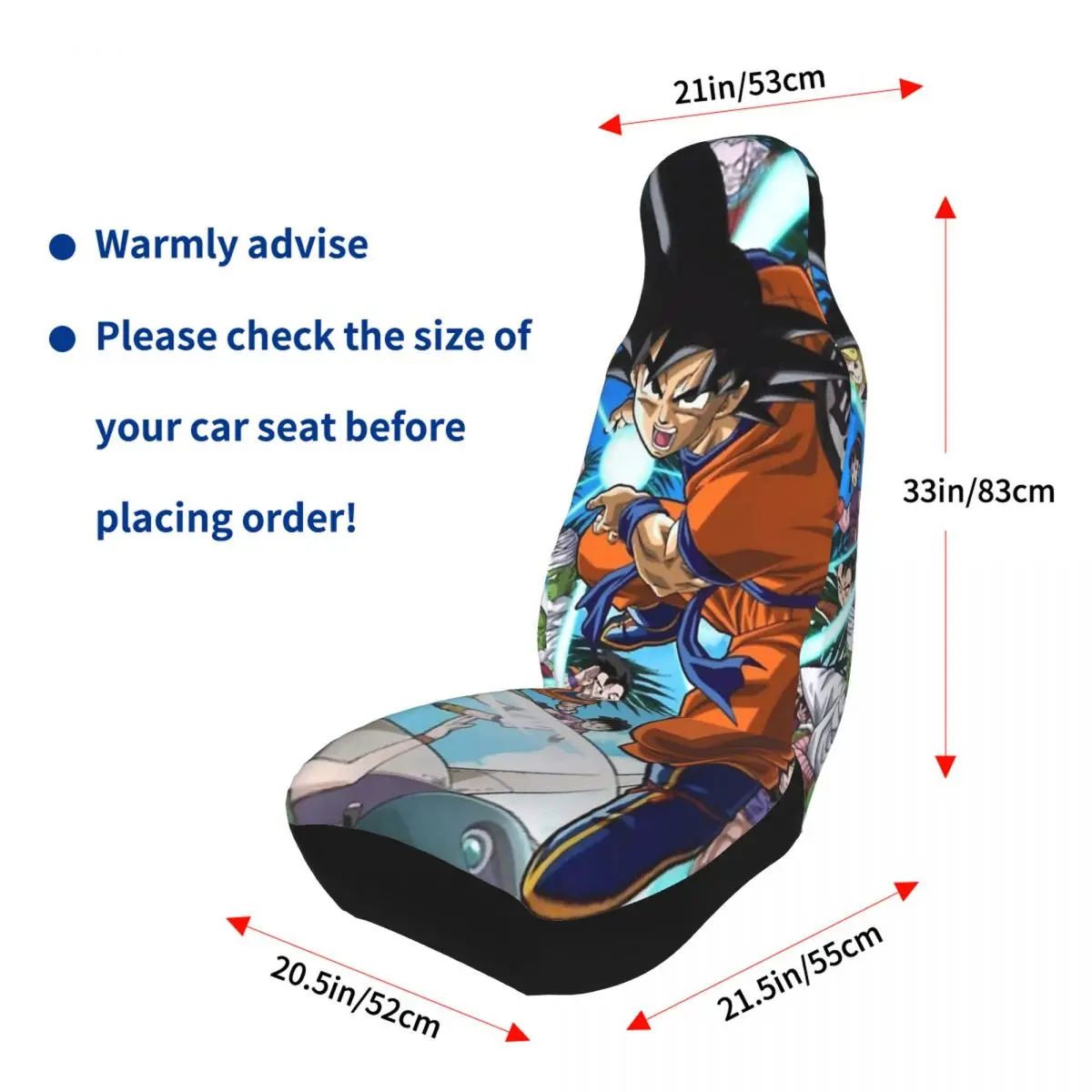 DragonBallZ Car Accessory Bucket Seat Covers for Vehicles Universal Fit Seat Covers for Car Suv Truck view 4