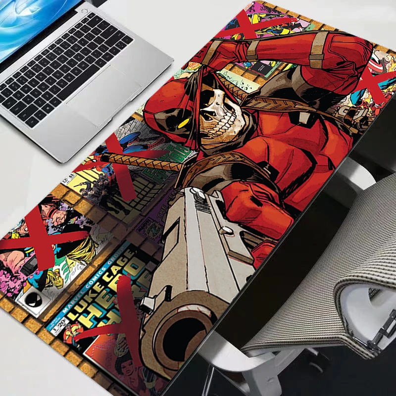 Tappetini per mouse Anime Deadpool Mousepad Tappetino per mouse da ufficio Tappetino per mouse da gioco per la casa Tappetino per tastiera antiscivolo per computer Tappetino per mouse per PC Nuovo tappetino da tavolo