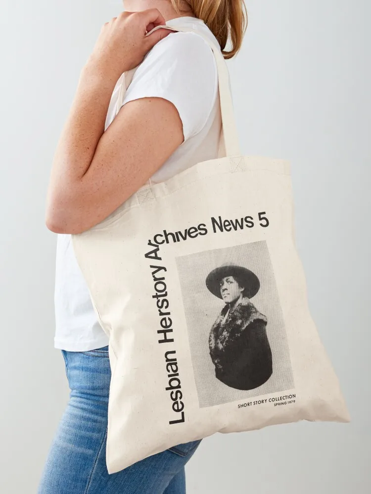 

Mabel Hampton - Lesbian Herstory Archives Newsletter Cover Tote Bag shopping bag logo Women bags Canvas cute pouch bag