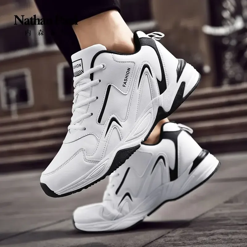 

2025 popular four-season leather men's shoes casual shoes non-slip and wear-resistant sports shoes large size
