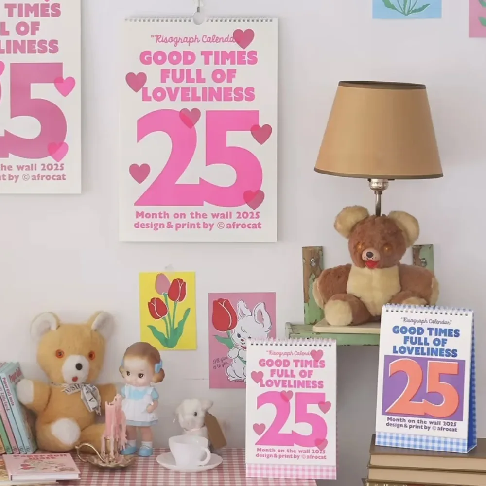 Практичный креативный настольный календарь, простой портативный милый календарь с откидной катушкой, мини-расписание, реквизит для фотосессии