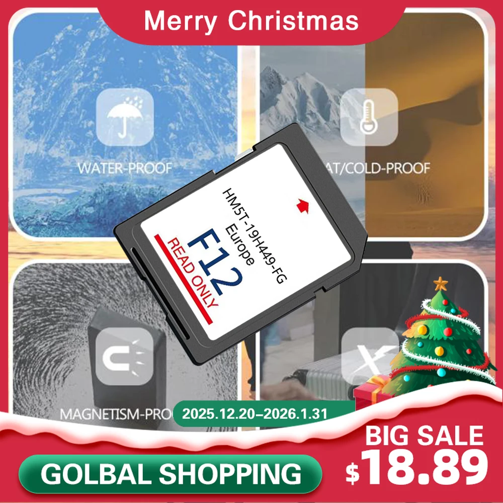 Navigation SD Map 64GB Memory Card for Ford Edge Explorer 2011-2016 Europe Road Maps Sync2 F12 Sat Nav