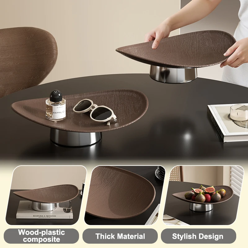 UFORU Premium Food Grade Fruit Bowl Modern Art Decor for Tabletop Stylish Black Serving Platter Luxury Home Kitchen Centerpiece view 5