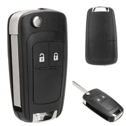 Carcasa para llave de coche, carcasa para mando a distancia negra, Fob para Chevrolet Cruze 10-13, funda para llave Orlando, reemplazo de cobre y plástico de 2 botones