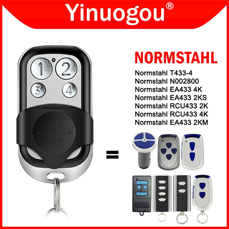 

Normstahl Garage Door Remote Control Normstahl EA433 4K 2K 2KM RCU433 2K 4K N002800 T433-4 Remote Control 433.92MHz Rolling Code